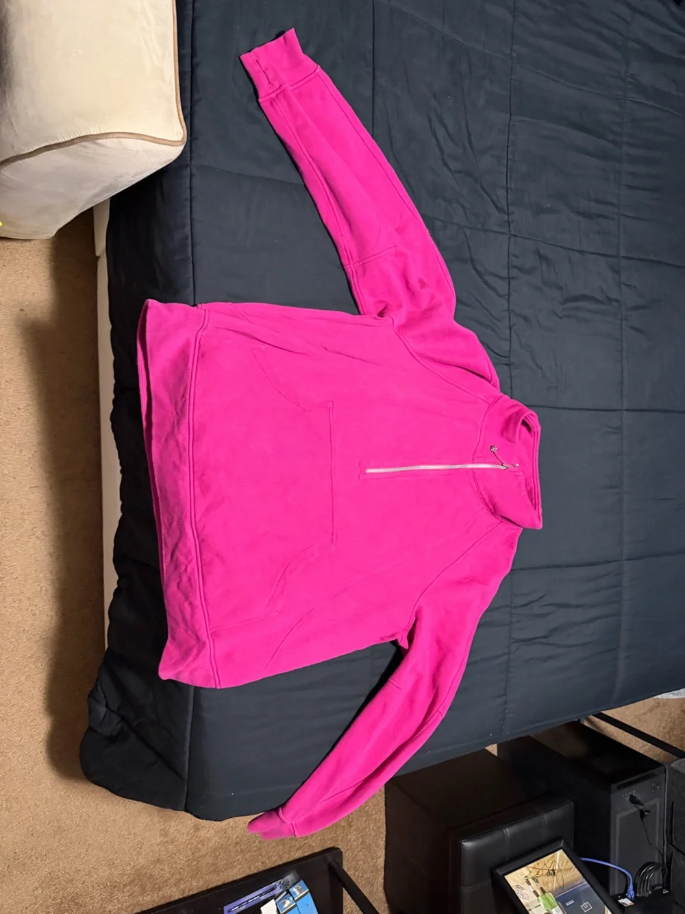 Women’s Lululemon scuba oversized funnel-neck half zip long ripened raspberry